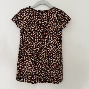 Old Navy Ponte Knit Cheetah- Print Shift Dress 3T